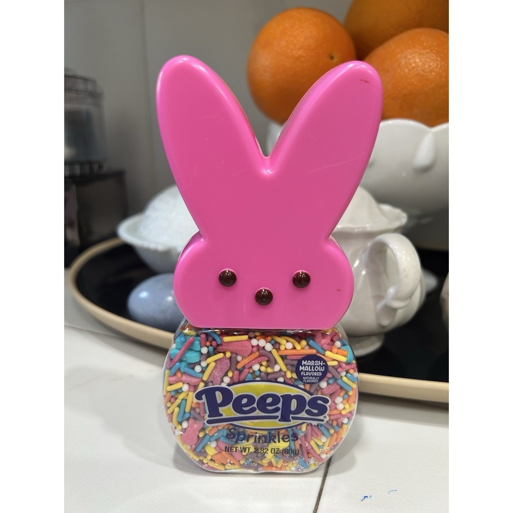 New Easter Peeps Bunny‎ Marshmallow Flavored Sprinkles 2.82 oz.  Baking Funfetti